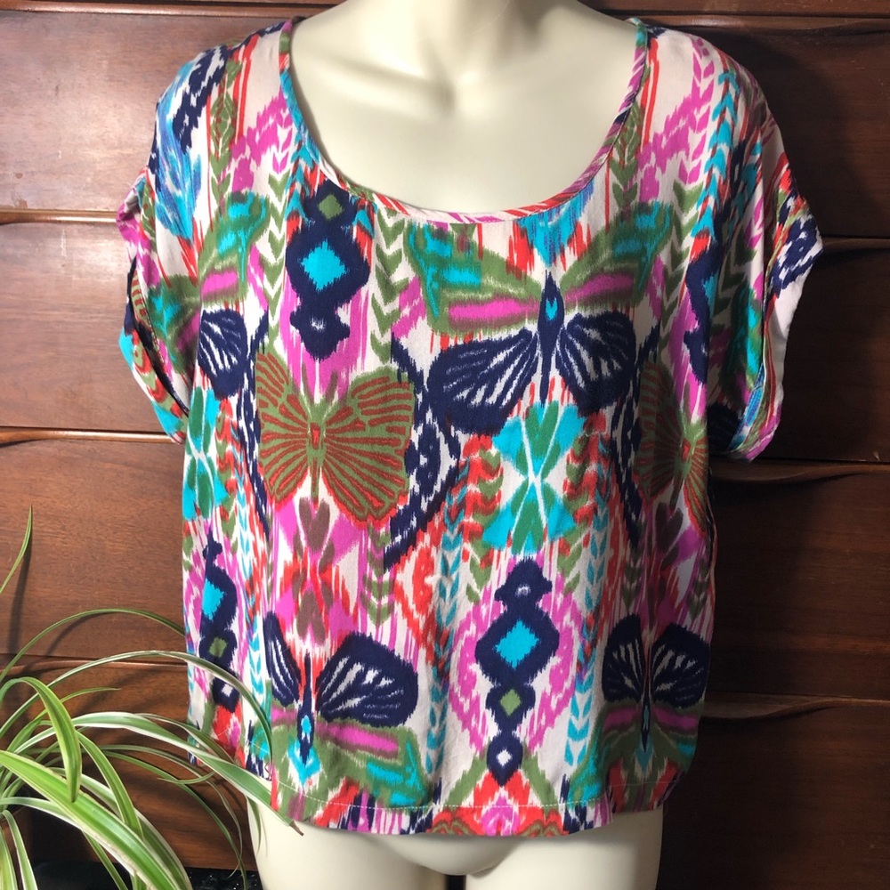 Colorful Butterfly Top